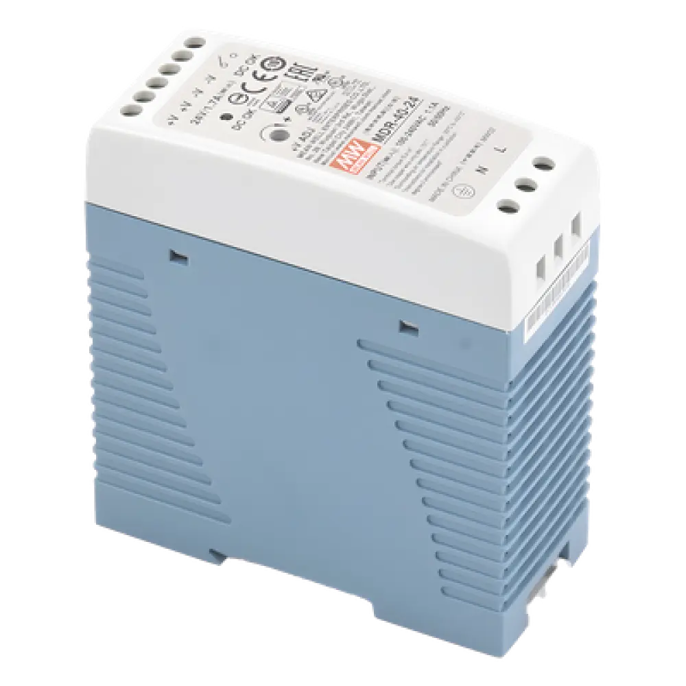 Fuente de poder Industrial / Riel DIN / 24 VCC / 40 W / 85-264 VCA / 1.7 A / 40 x 90 x 100 mm (1.57 x 3.54 x 3.94 in)