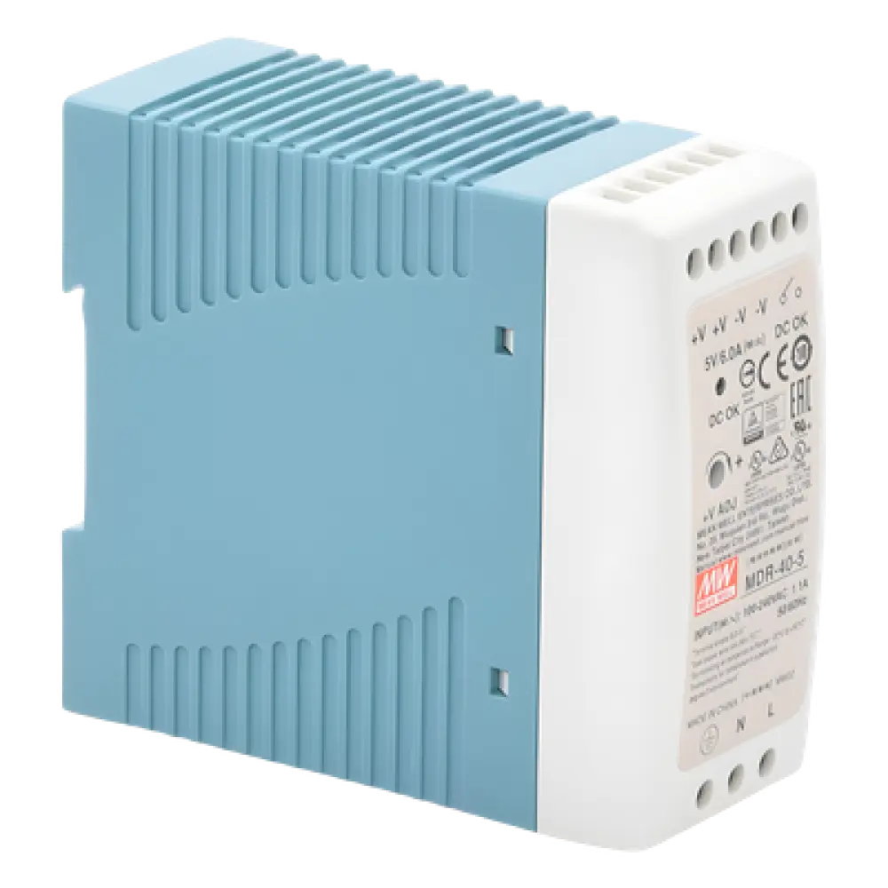 Fuente de Poder Industrial / Riel DIN / 5VCC 40W / Entrada Universal 85-264VAC / 1.31 x 3.54 x 3.94 in
