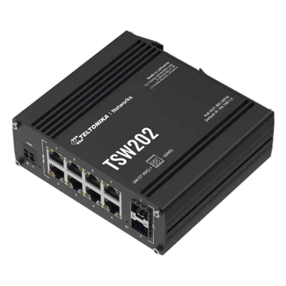 Switch Industrial Administrable L2 / 8 Puertos PoE+ 240W / 2 SFP / Profinet / -40°C a 75°C / IP30