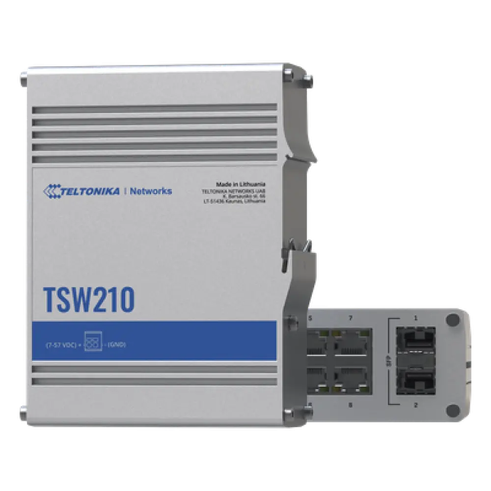 Switch Industrial No-Administrable / 8 Puertos Gigabit / 2 SFP 1G / IP30 / -40°C a +75°C / 4.53 x 3.74 x 1.10 pulgadas