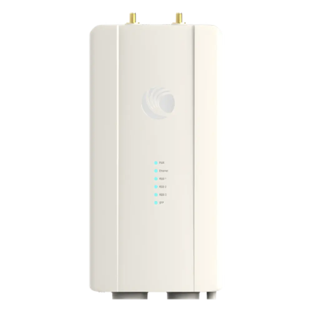Radio para Enlace Backhaul / Wi-Fi 6 hasta 1 Gbps / 4.9-6.2 GHz / IP67 / PoE 802.3at / SFP Óptico