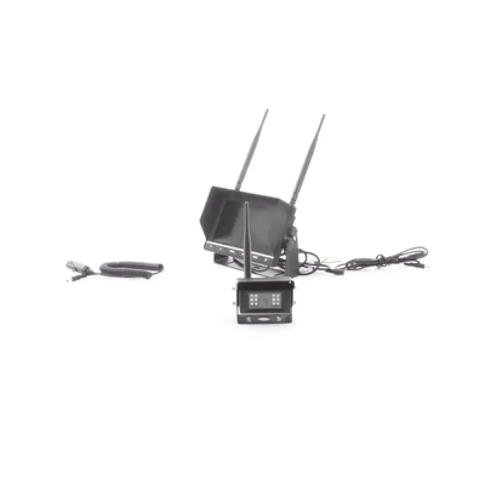 Sistema de Cámara de Reversa Inalámbrico / Monitor Táctil 7" / Resolución 800x480 / Visión Nocturna 20 m (65.6 ft) / Alcance 200 m (656 ft) / IP67