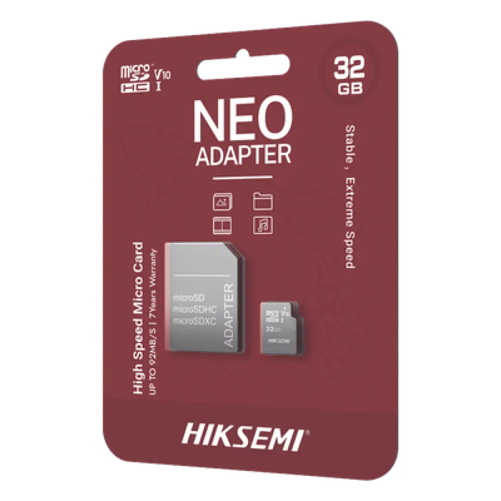 Memoria microSD / 32 GB / Clase 10 / Lectura 92 MB/s / Escritura 50 MB/s / NAND TLC / Adaptador SD Incluido