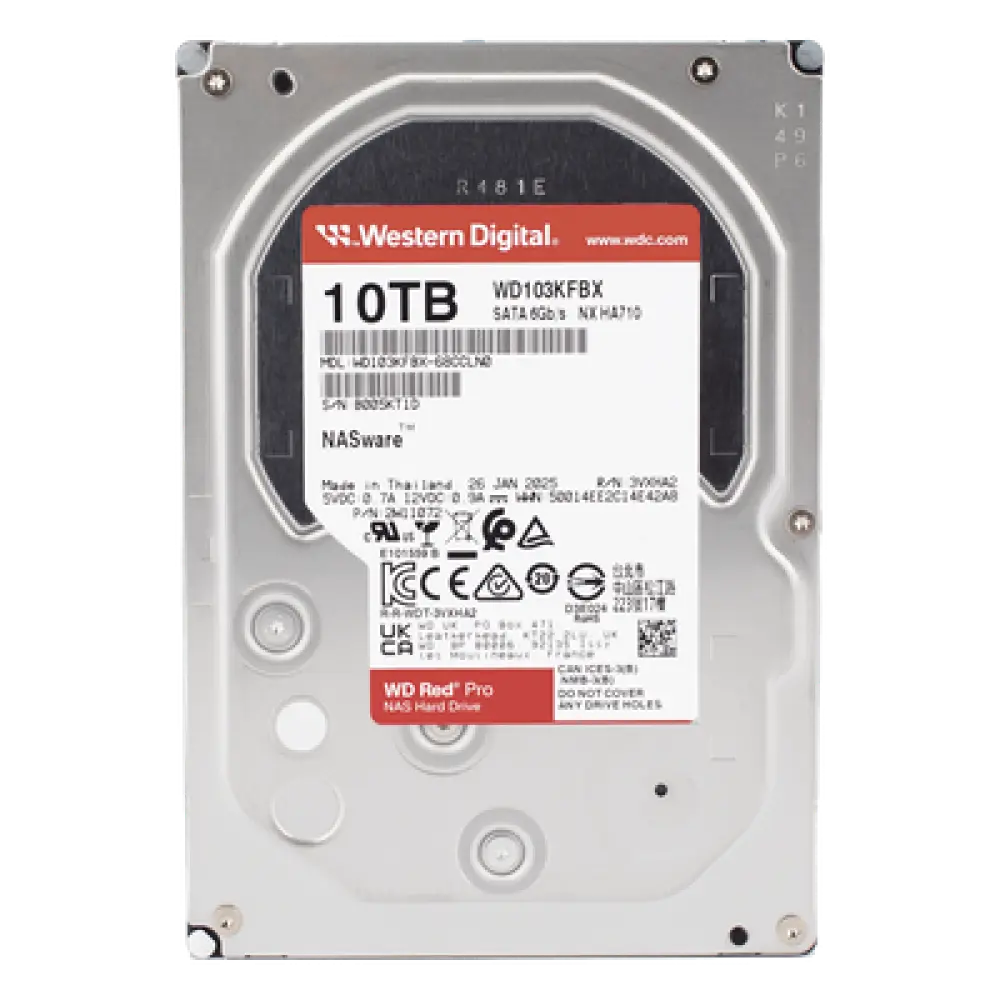 Disco Duro para NAS / 10 TB / 7200 RPM / SATA III 6 Gb/s / Caché 128 MB / Hasta 16 Bahías