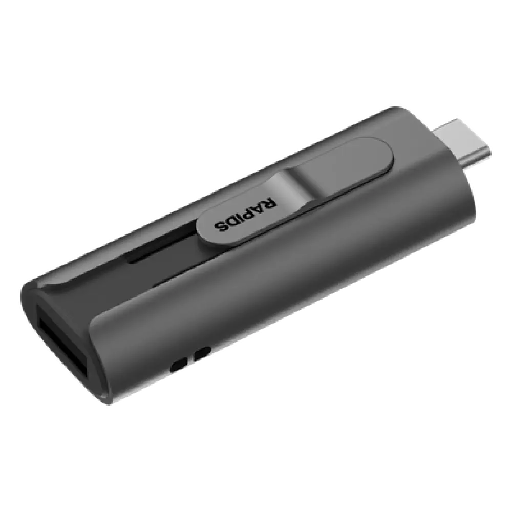 Memoria USB Dual SSD / 256 GB / USB-C y USB-A / Lectura 560 MB/s / Escritura 500 MB/s / OTG / Aleación de Aluminio