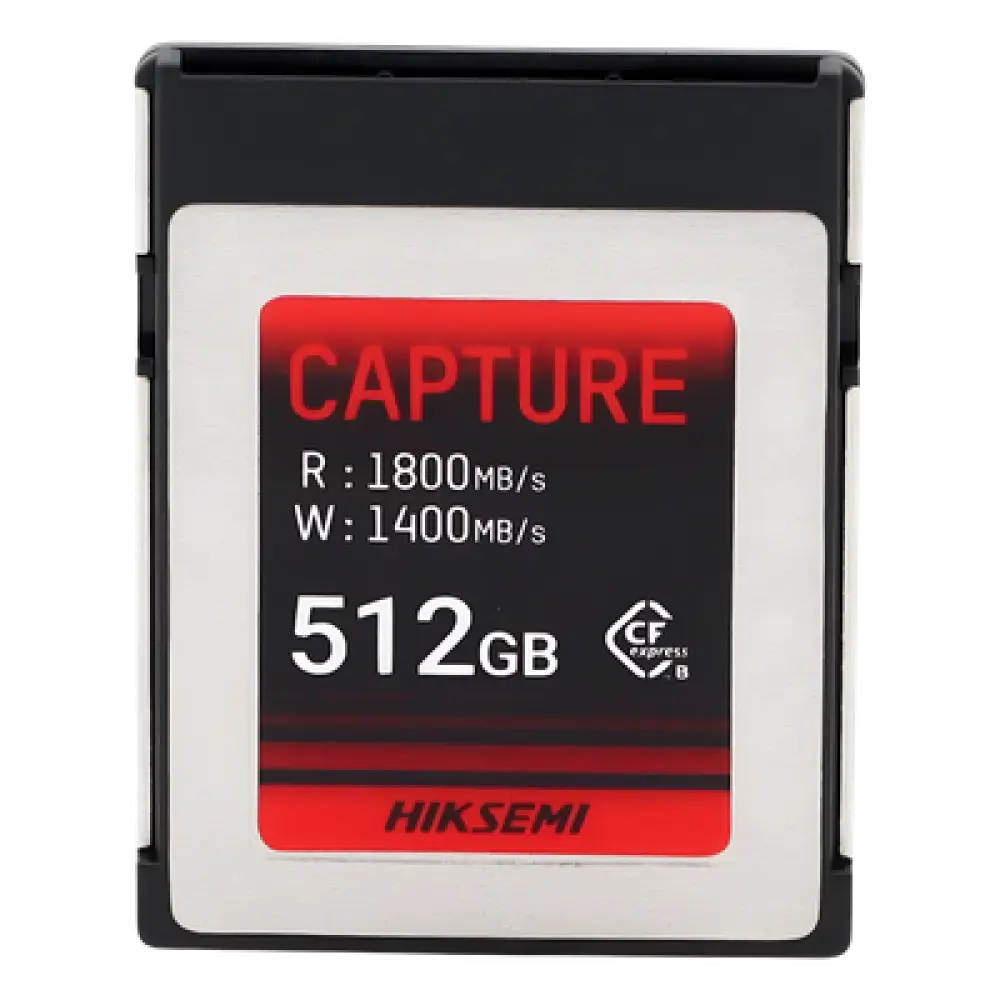 Memoria CFexpress Tipo B / 512 GB / 1800 MB/s Lectura / 1700 MB/s Escritura / PCIe Gen 3×2 / 8K RAW