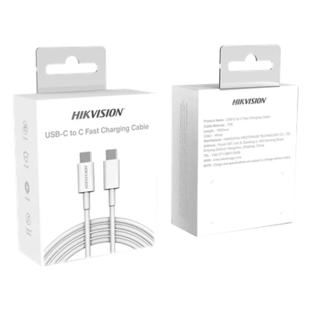 Cable USB-C a USB-C / Carga Rápida 60W / 3A / Transferencia 480 Mbps / Longitud 1 m (3.28 ft) / Materiales TPE y ABS
