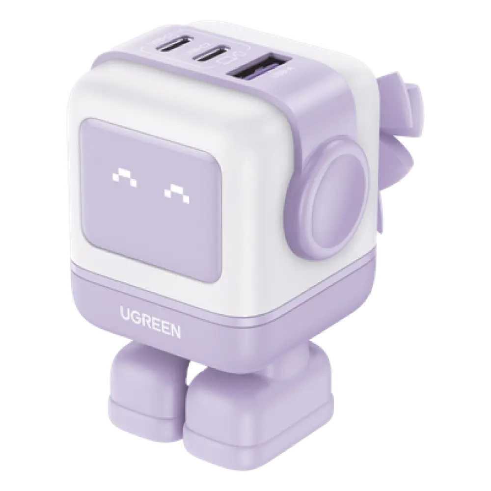 Cargador de Escritorio / 65W / 3 Puertos / 2 USB-C + 1 USB-A / PD 3.0 / QC 4.0 / GaN II / Pantalla LED