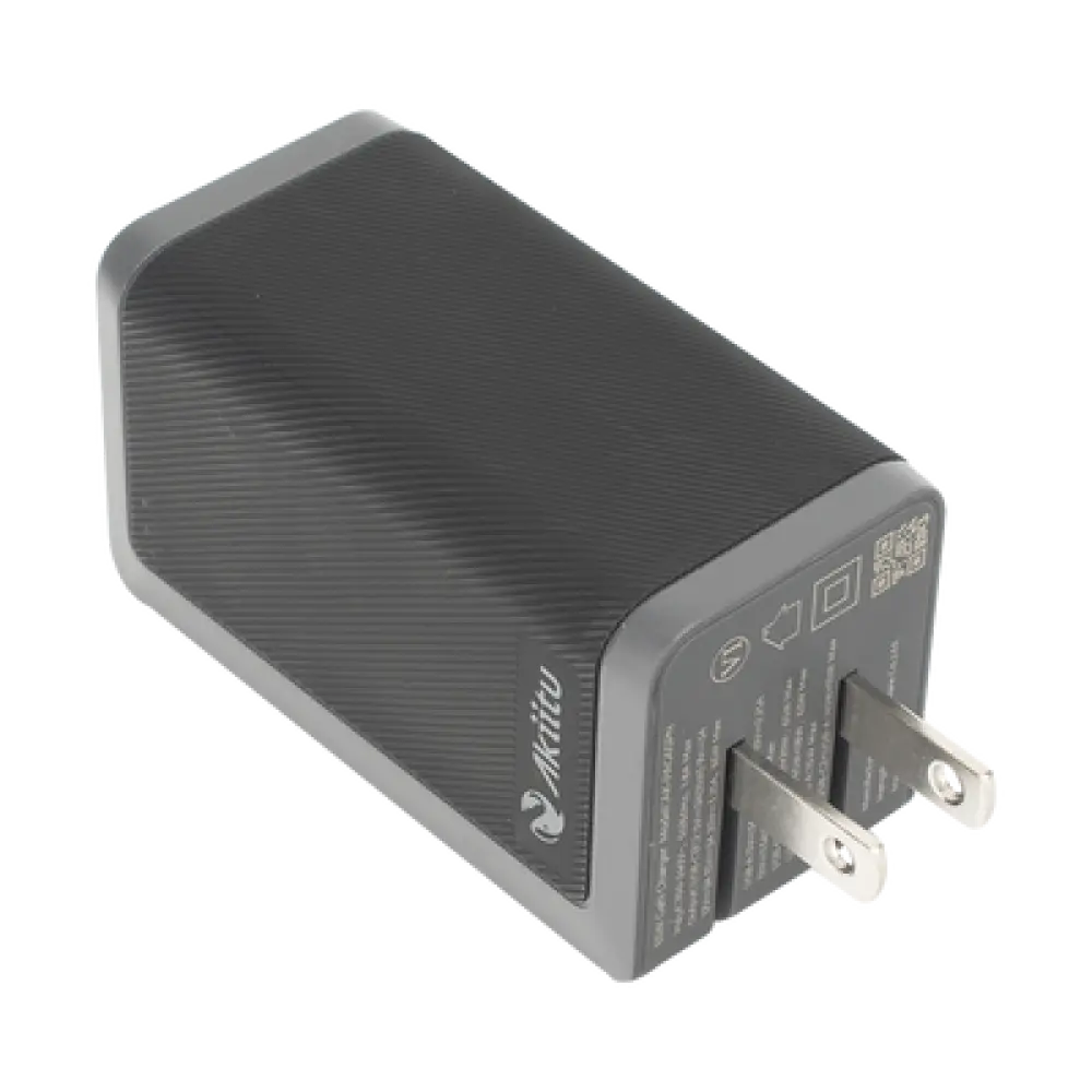 Cargador GaN III / 65 W / 3 Puertos / PD 3.0 y QC 4.0 / Enchufe Plegable / 6 Protecciones