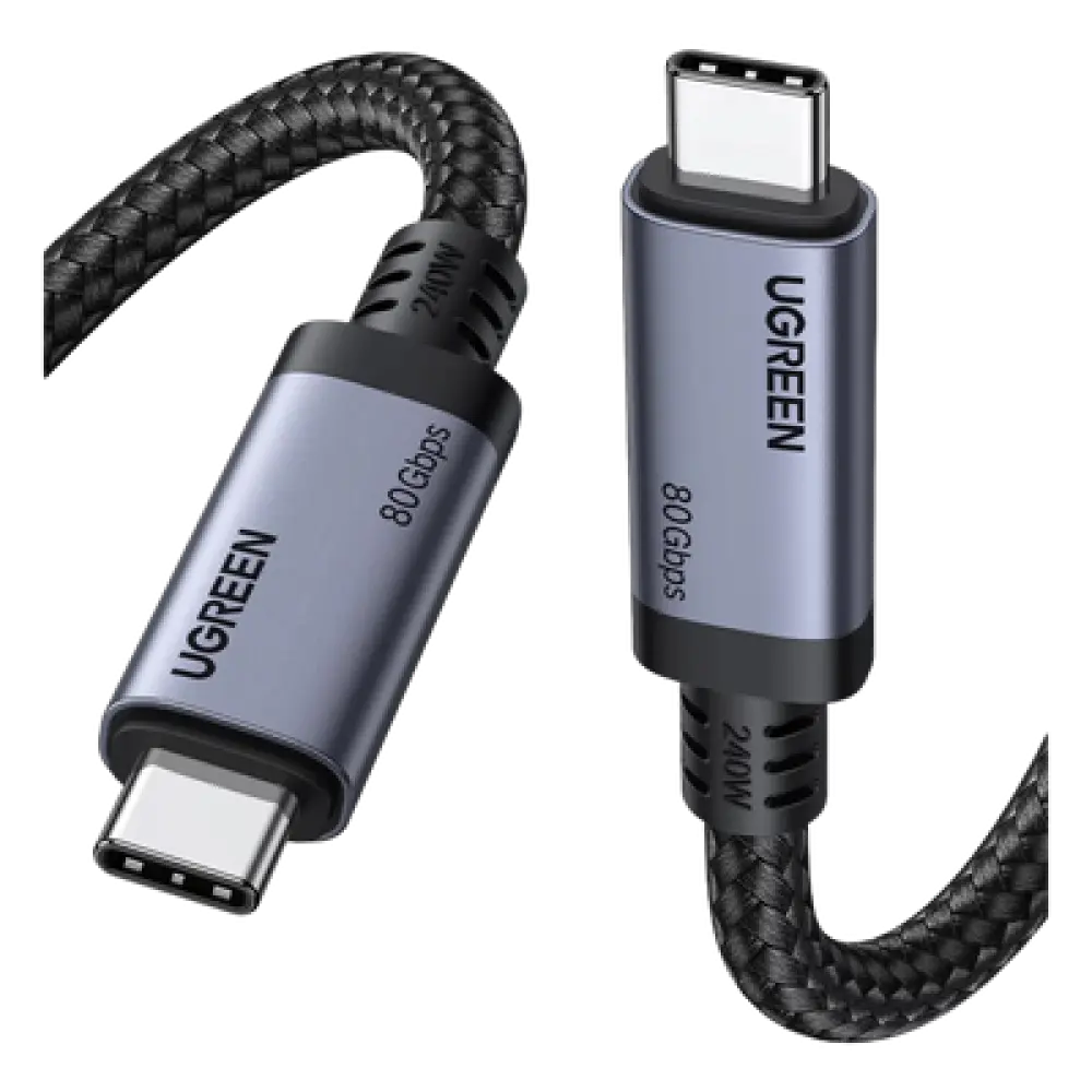Cable USB-C Thunderbolt 5 / 80 Gbps Bidireccional / 120 Gbps Unidireccional / 1 m (3.28 ft) / PD 3.1 100W / 24 Pines / E-Marker IP2133H