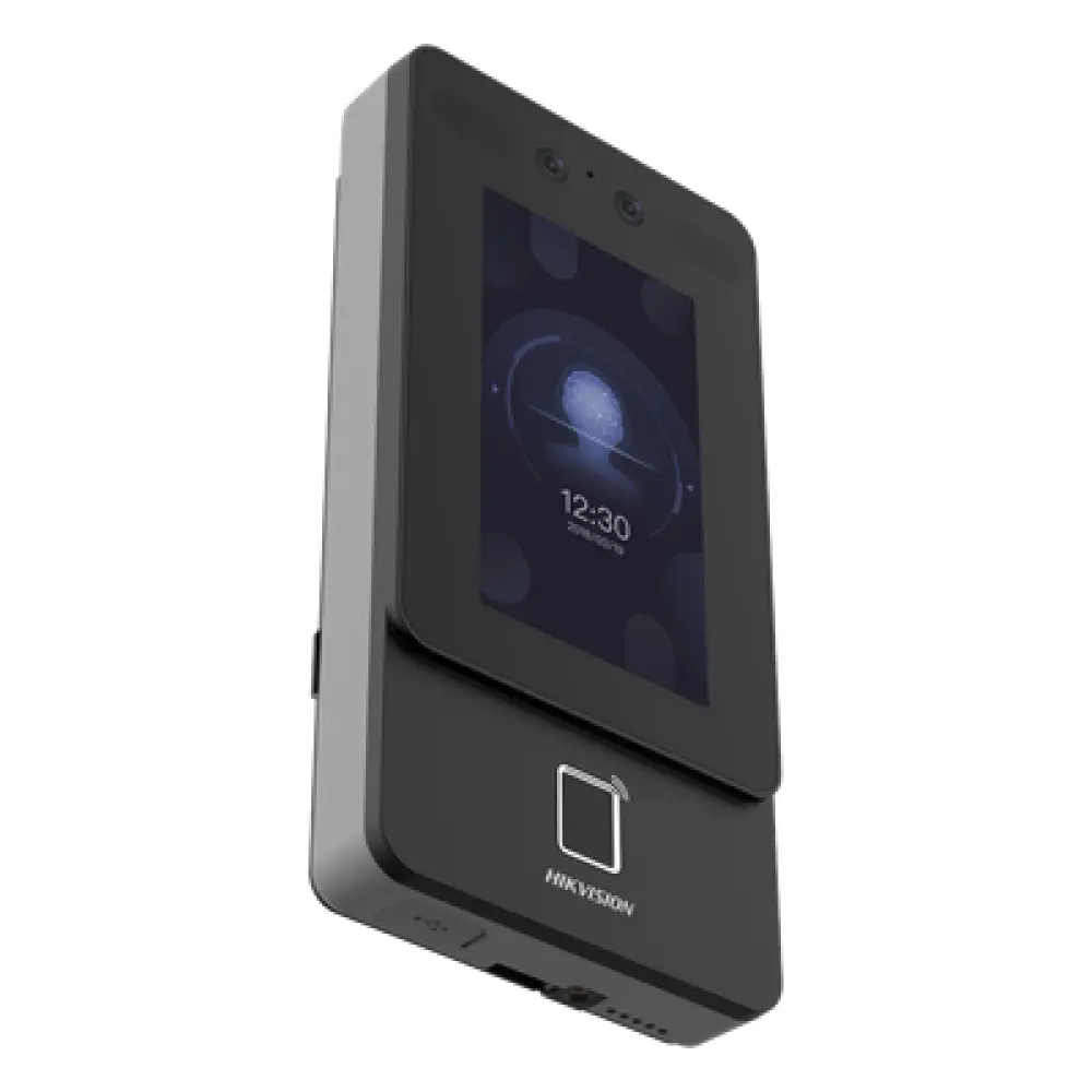 Terminal de Control de Acceso Facial / Reconocimiento 1,500 Rostros / Lector Prox EM 125 kHz / 3,000 Huellas / Pantalla Táctil 4.3" / PoE 802.3at / Wi-Fi / IP65 / -30°C a 60°C