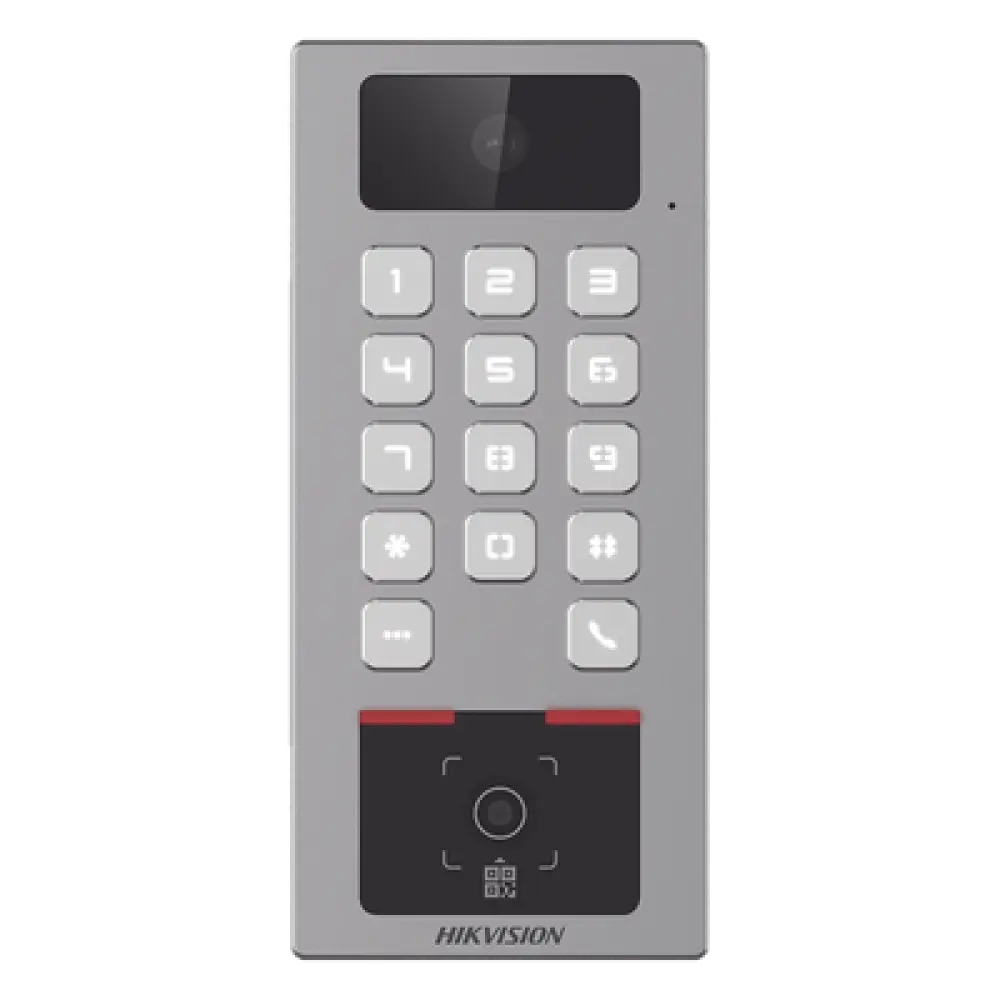 Teclado con Lector de QR / Cámara 2 Megapixel / Videoportero Multiapartamento / IP65 & IK09 / PoE / 2 Relays / Control de 2 Puertas