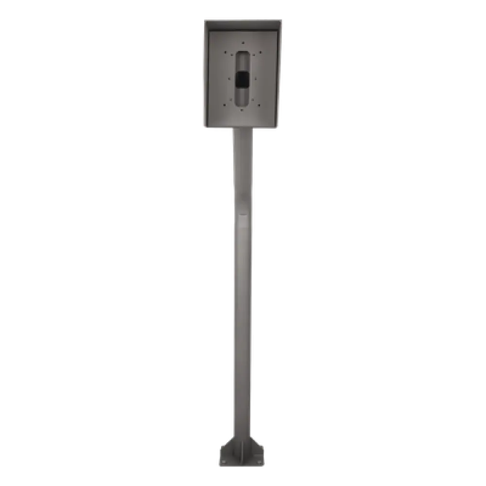 Poste Industrial para Portero IP / Altura Ajustable 1.21 m (3.97 ft) / Acero Calibre 11 / Pintura Electrostática Gris / Anclaje Incluido