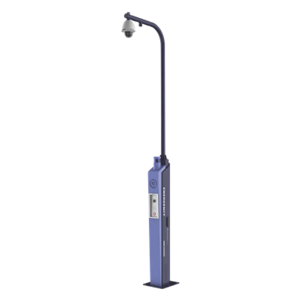 Estación de Pánico con Videollamada / Cámara 2 Megapixel / Sirena 110 dB / Alarma Visual RGB / IP65 / Switch 8 Puertos / Captación de Voz 5 m (16.4 ft)
