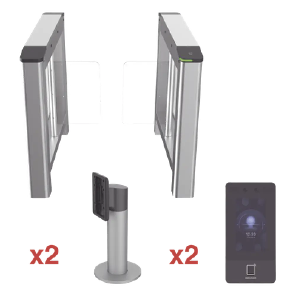 Kit de Torniquete con Terminales Faciales / Montajes Incluidos / Izquierdo y Derecho / Carril 90 cm (2.95 ft) / 3,000,000 MCBF / 4 Pares de IR