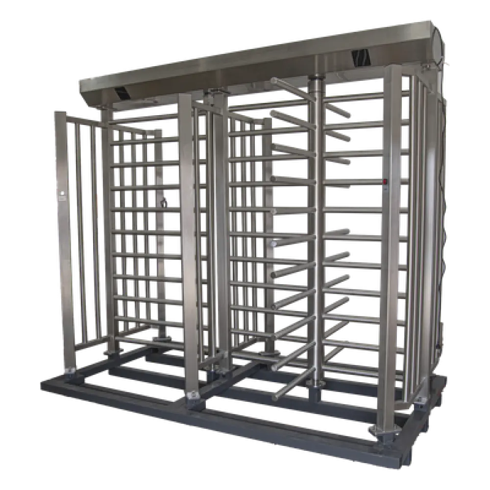 Torniquete de Cuerpo Completo Doble / Acero Inoxidable 304 / 4 Ejes / 90° Rotación / 2.31 x 1.46 x 2.2 m / 7.6 x 4.8 x 7.2 ft