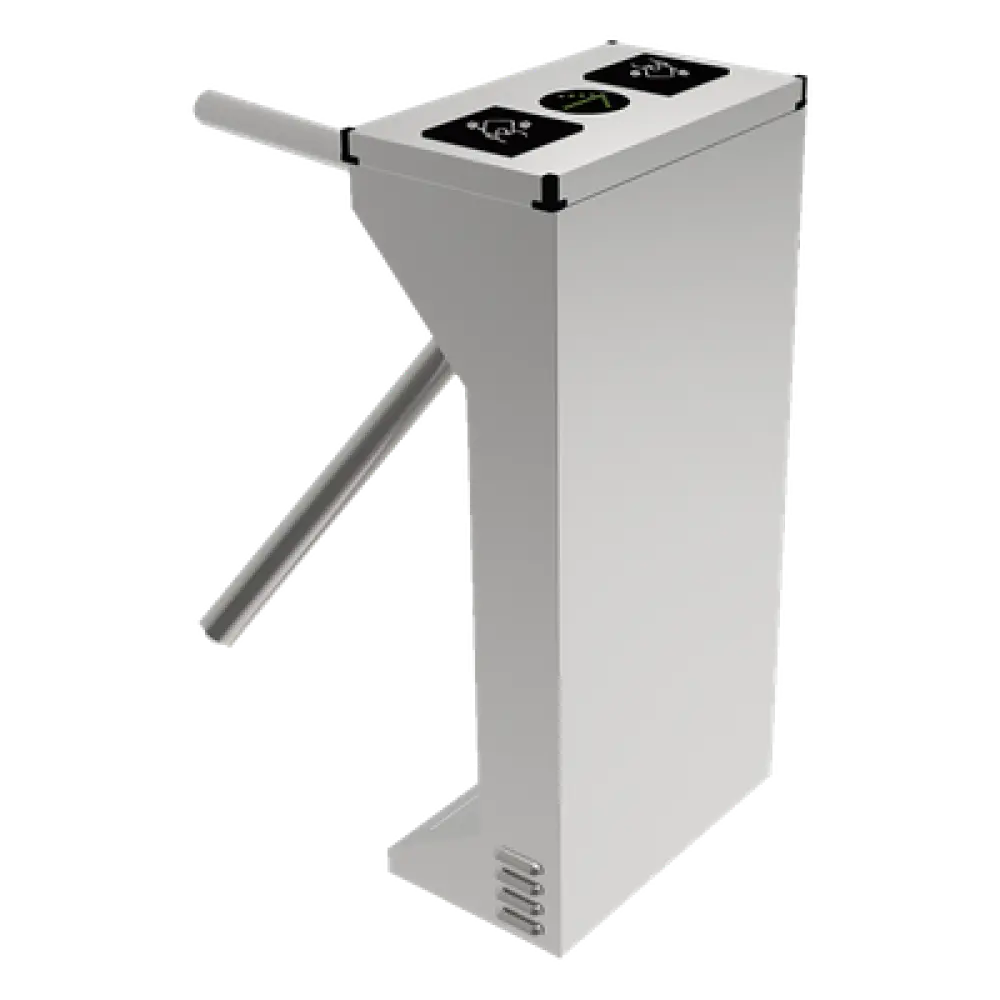 Torniquete Industrial Motorizado / Acero Inoxidable 304 / Bidireccional / Brazo Abatible / 550 mm Ancho de Paso / 18.9 x 11.0 x 37.4 in