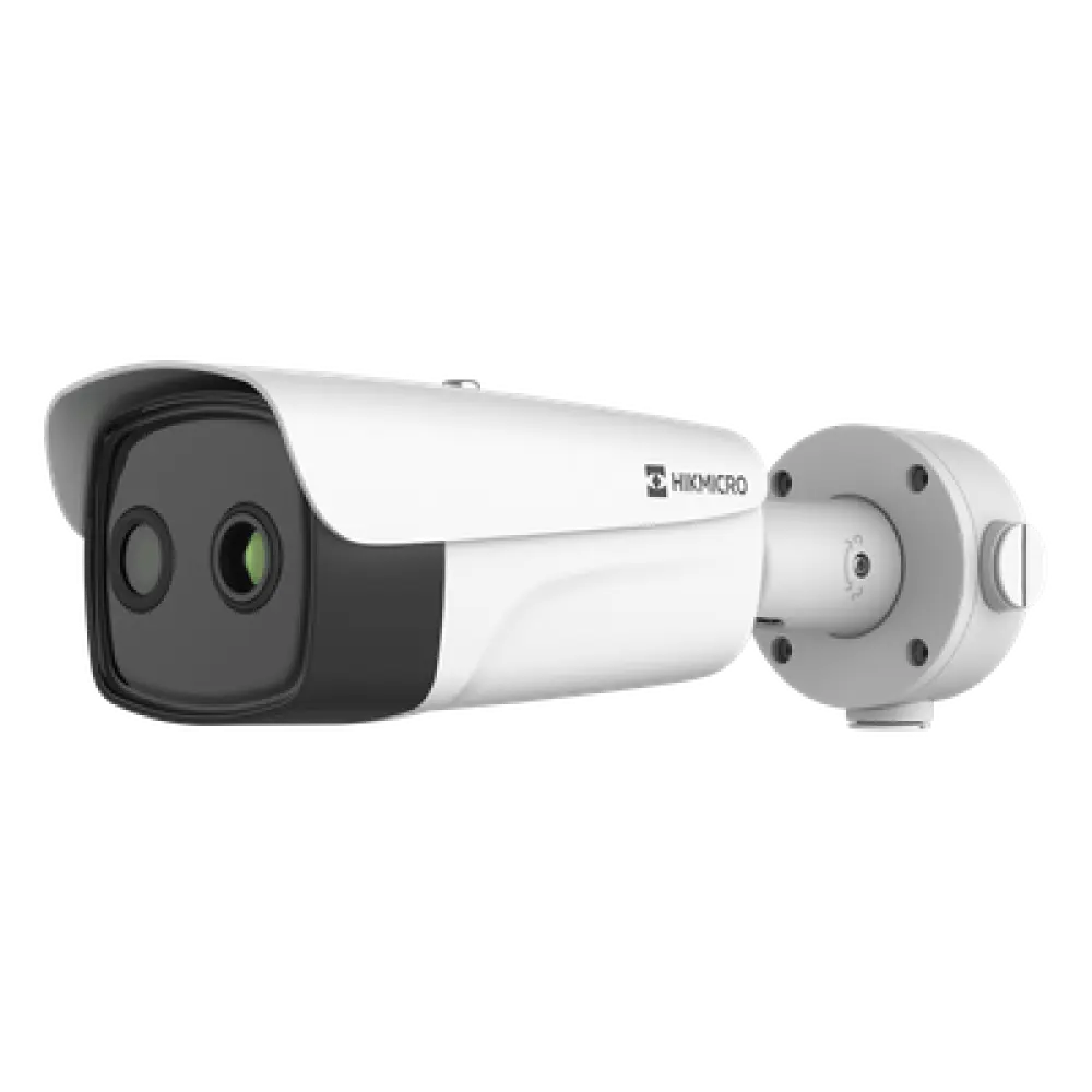Cámara Bala IP Bi-Espectral / Térmica 384 × 288 / Óptica 5 MP / IA Guanlan / -20°C a 150°C / IP67