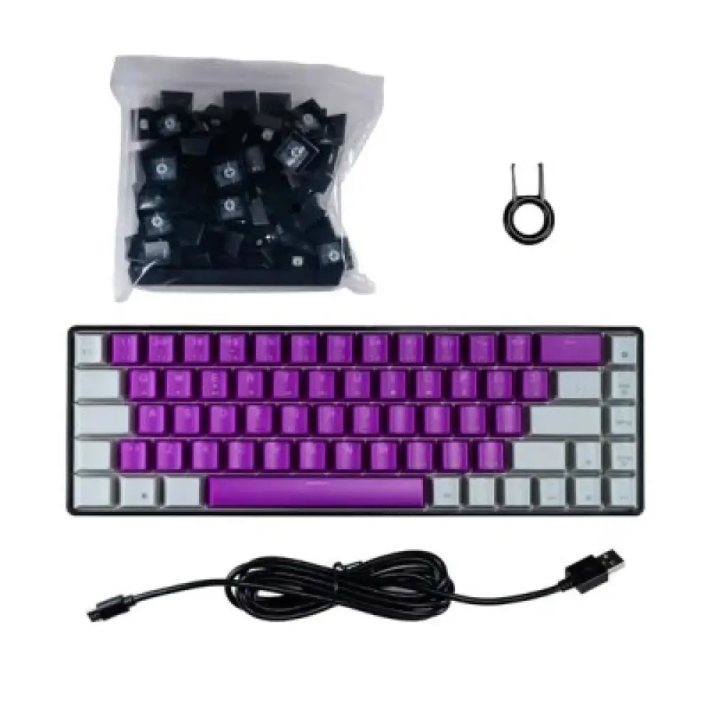 Teclado Mecánico Naceb 60  CON TECLAS INTERCAMBIABLES NA-0963M -