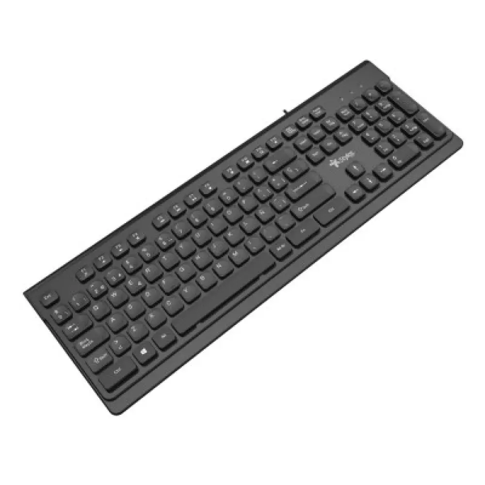 Teclado Alámbrico Stylos STPTEC6B Membrana 100  104 Teclas Conexión USB A 1.5m Negro -