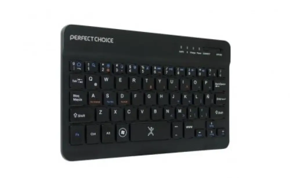 Mini Teclado Inalámbrico Bluetooth Universal Ultra delgado Color Negro | PERFECT CHOICE -