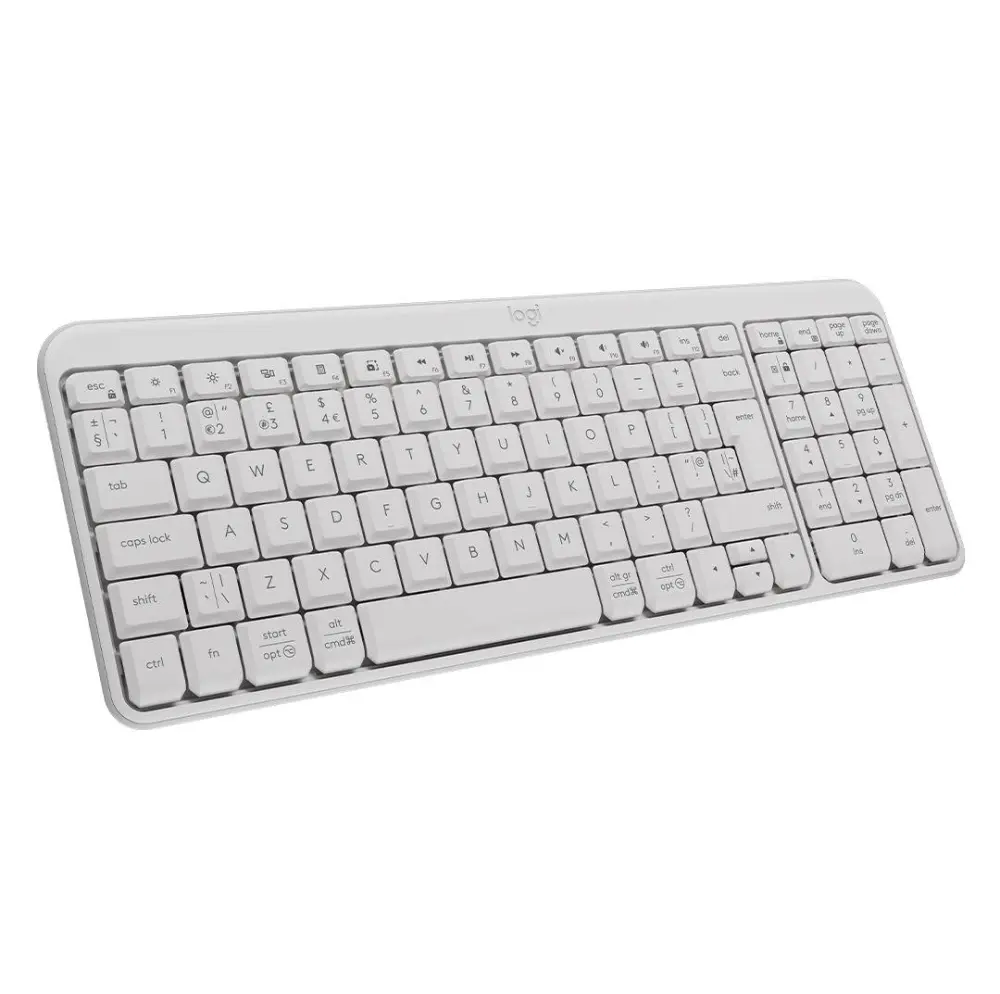 Teclado Logitech K250 920-013446. Color blanco. -