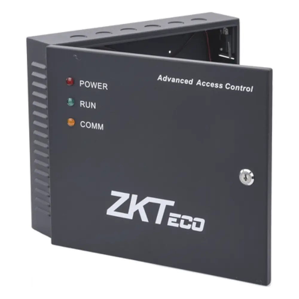 Controlador de Acceso 4 Puertas / 20,000 Huellas / 30,000 Tarjetas / TCP/IP / ADMS PUSH / Fuente 12V 5A / Gabinete