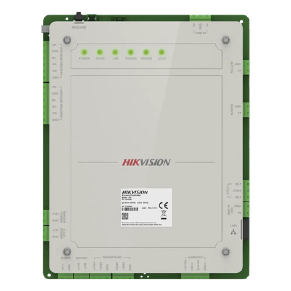 Controlador de Acceso / 1 Puerta / 100,000 Usuarios / 10,000 Huellas / 2 Lectores Integrados / TCP/IP con Batería de Respaldo / Administración en la Nube