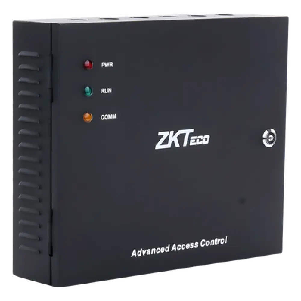Controlador de Acceso 4 Puertas / 3,000 Huellas / 30,000 Tarjetas / TCP-IP / Gabinete Metálico con Fuente 12V 5A