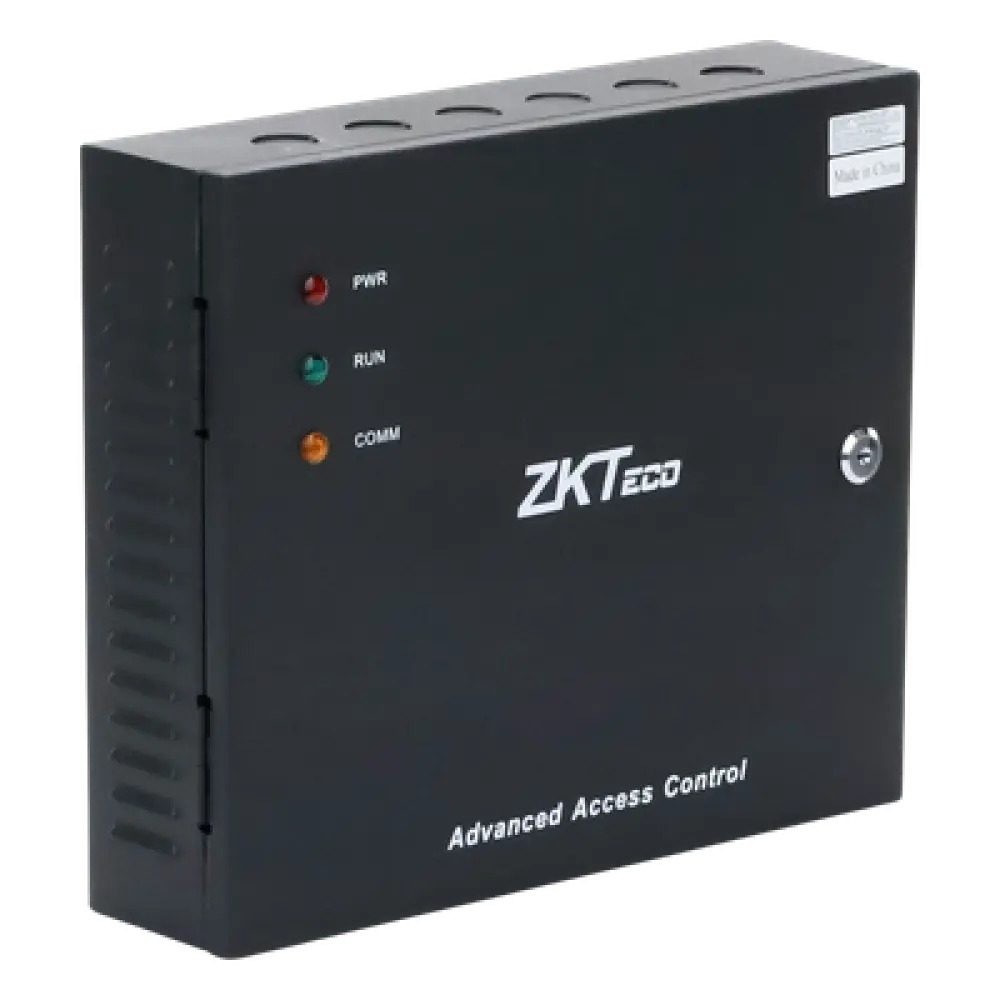 Controlador de Acceso 2 Puertas / 3,000 Huellas / 30,000 Tarjetas / TCP/IP / Gabinete con Fuente 12V 5A / Memoria SD hasta 32GB
