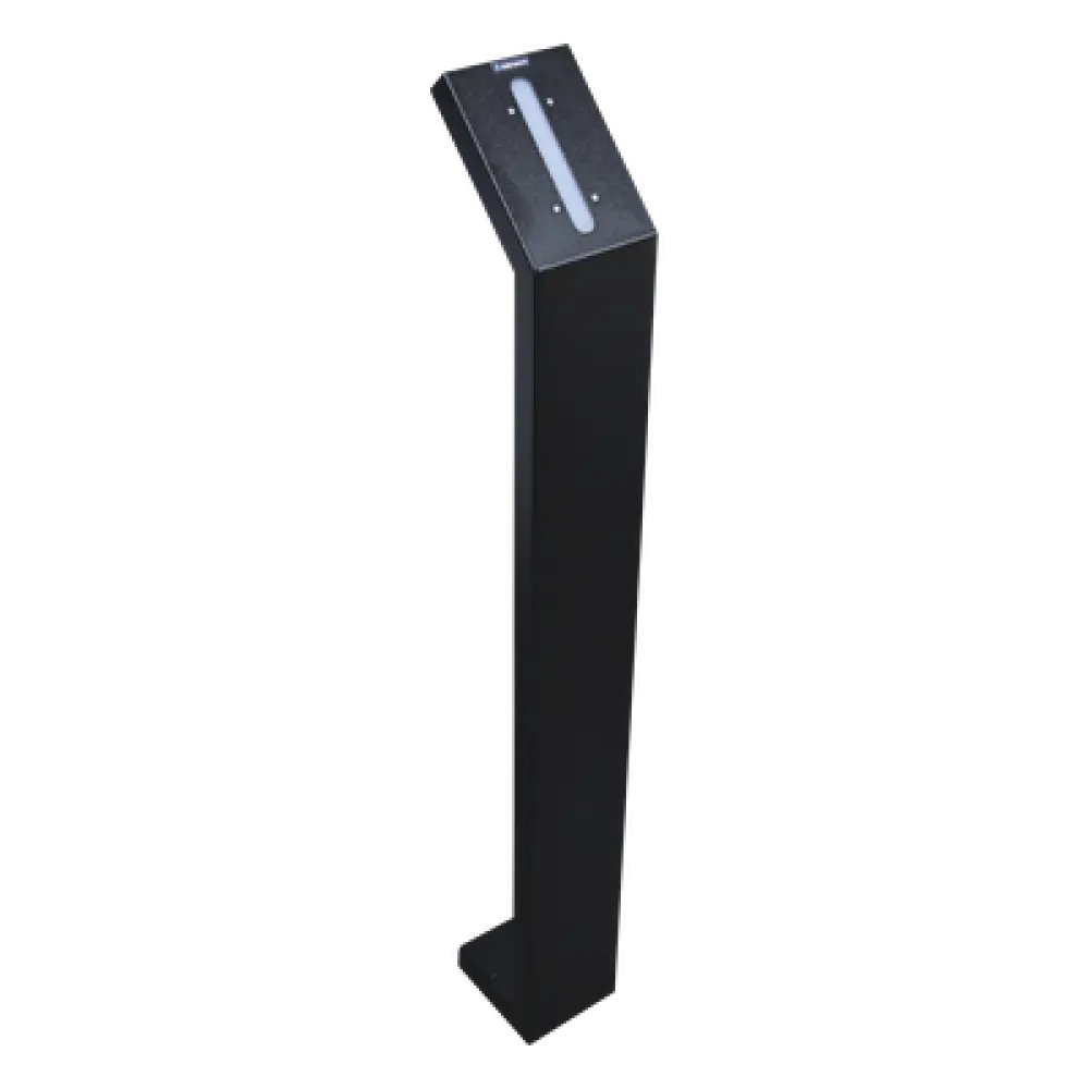 Base de Instalación para Lectora de Proximidad / Acero Calibre 14 y 18 / Mica 6 mm / Dimensiones 1100 x 128 x 210 mm / Peso 5.2 kg / Uso Interior