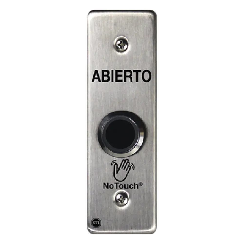 Botón de Salida NoTouch / Sensor IR / Acero Inoxidable 304 / Contacto Seco / LED Dual / Montaje Delgado 0.26"
