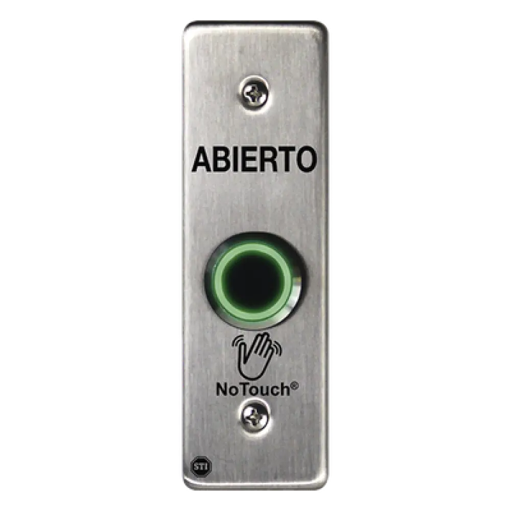 Botón de Salida NoTouch / Sensor IR / Acero Inoxidable 304 / Contacto Seco / LED Dual / Montaje Delgado 0.26"