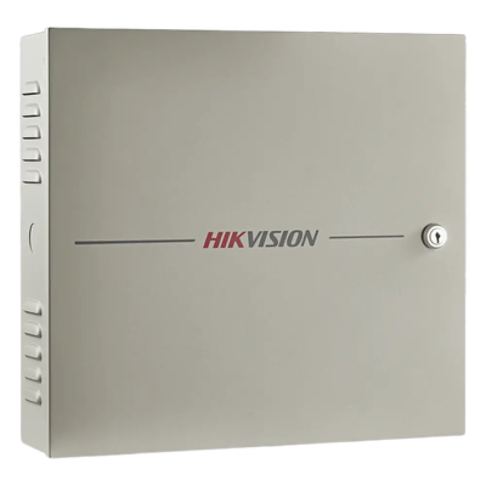 Controlador de Acceso / 4 Puertas / 8 Lectores Huella y Tarjeta / 100,000 Tarjetas / 300,000 Eventos / TCP-IP / Integración Video / Gabinete con Fuente 12V DC 8A
