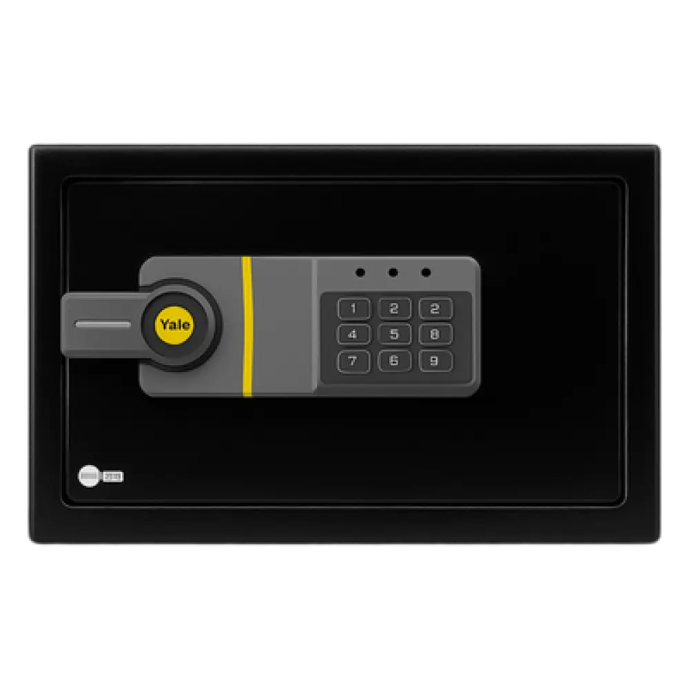 Caja Fuerte Electrónica / Código Programable 3-8 Dígitos / Bloqueo Automático 5 Min / Acero Reforzado 2 Bulones / Alimentación 4 Pilas AA / Indicadores LED