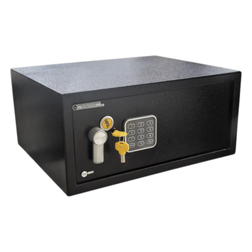 Caja Fuerte Electrónica / Capacidad Laptop 17" / Acero Calibre #16 y #9 / Cerradura Electrónica 3-8 Dígitos / 100,000 Combinaciones / Pilas AA
