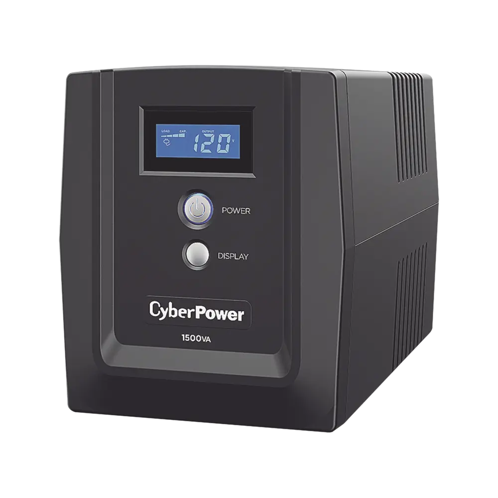 UPS de 1500 VA/900 W, Topología Línea Interactiva, Entrada 120 Vca NEMA 5-15P, y 8 Salidas NEMA 5-15R, Con Regulador de Voltaje (AVR)