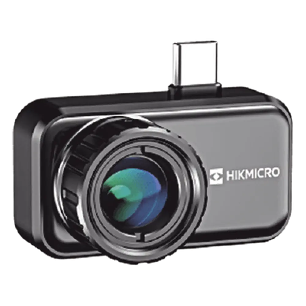 Cámara Termográfica para Smartphone / IR 384 x 288 / Rango -20°C a 650°C / Precisión ±2°C o ±2% / Frecuencia 25/50 Hz / Lente 10 mm F1.0 / USB-C Android