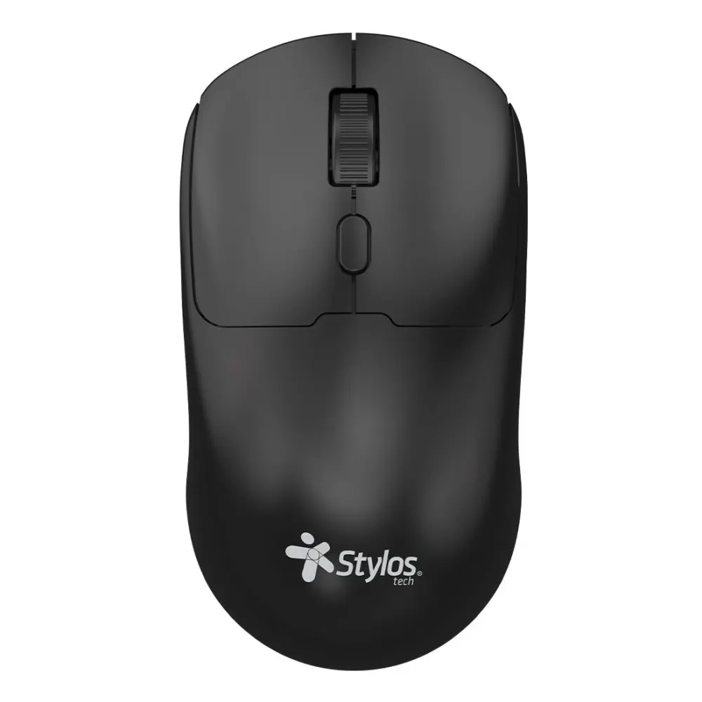 Mouse Inalámbrico Recargable Stylos STPMOI7B 1 - 600 Dpi 3 Niveles 4 Botones Conexión USB Nano 2.4Ghz Negro