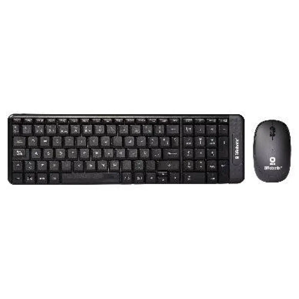 Kit Teclado y Mouse inalámbrico - compacto, Español, Negro, 10 m, 6000618 BROBOTIX