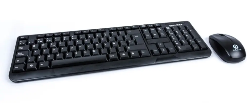 Kit de Teclado y Mouse Inalambrico Naceb Technology - 112 teclas, Negro NA-426