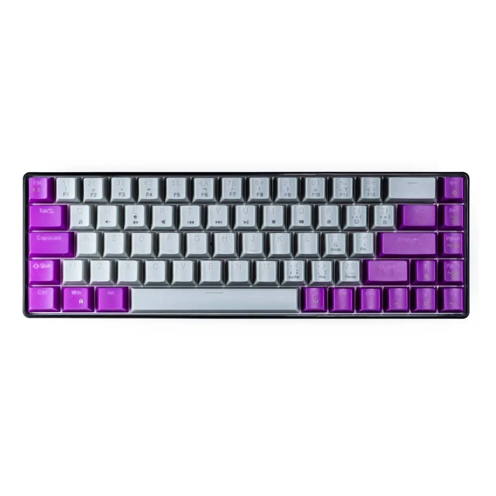 Teclado Mecánico Naceb 60  CON TECLAS INTERCAMBIABLES NA-0963G -