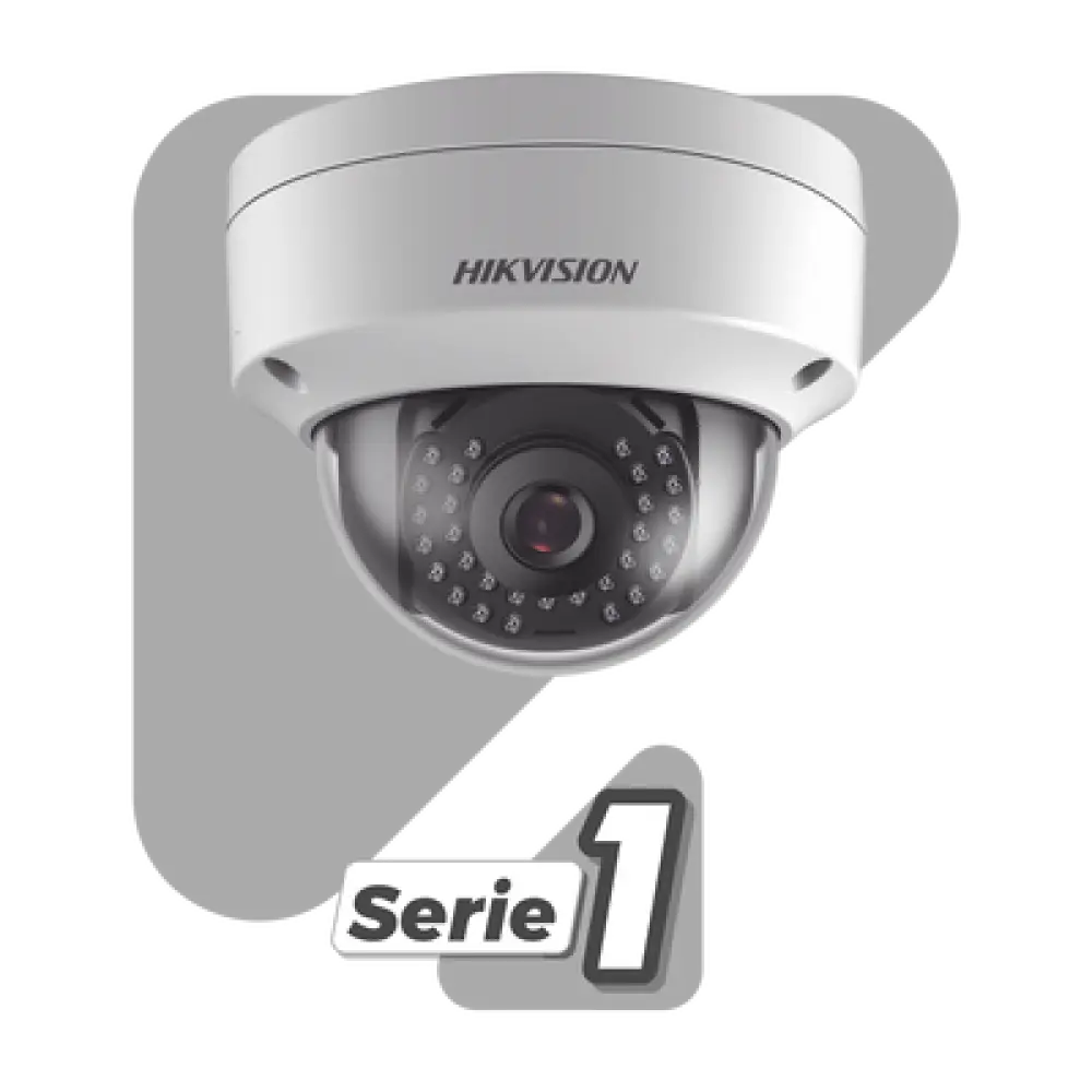 Domo IP / 4 MP / Lente 2.8 mm / IR 30 m (98 ft) / WDR 120 dB / IP67 / PoE / H.265+