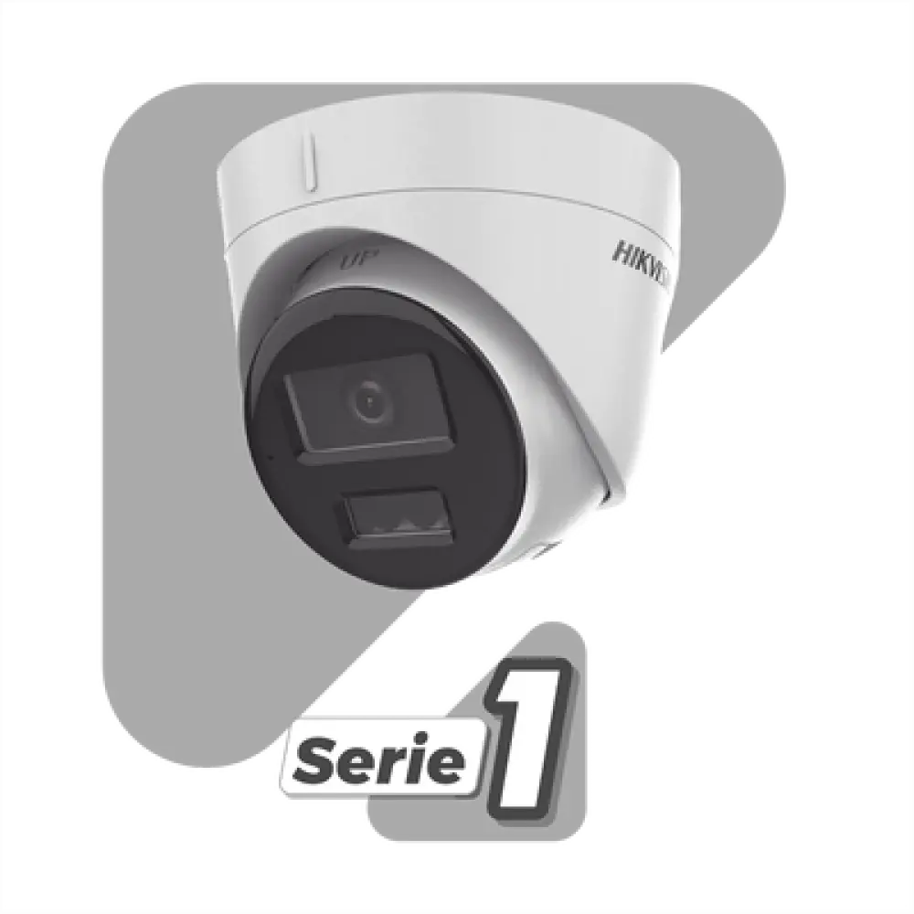 Cámara Turret IP / 2 Megapixel / Dual Light 30 m (98.4 ft) / Lente 2.8 mm / 103° / IP67 / PoE
