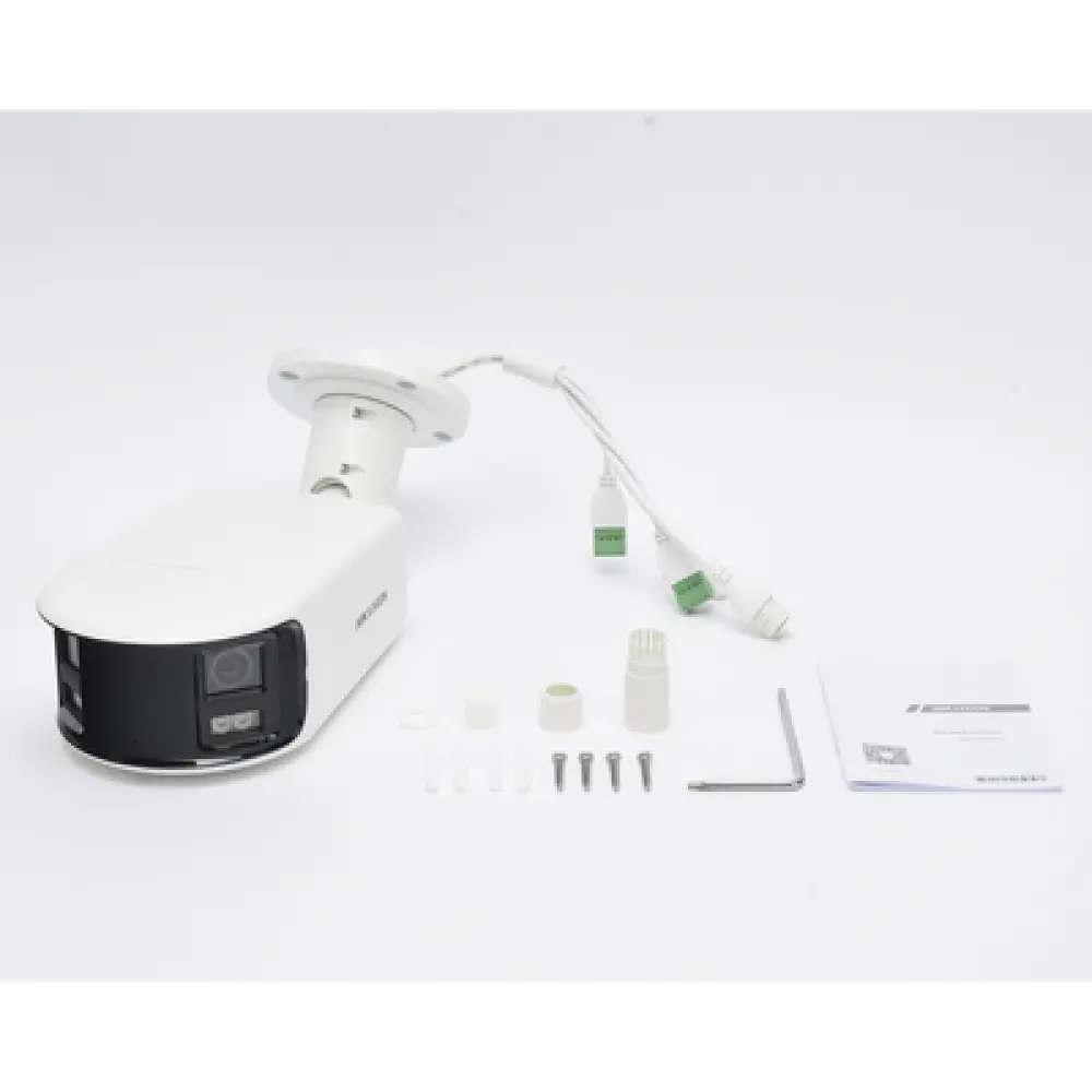 Cámara Bala IP Panorámica / 4 Megapixel / Dual Lente 2.8 mm / 180° / Color 24/7 / Luz Blanca 40 m (131.2 ft) / WDR 130 dB / IP67 / PoE / AcuSense