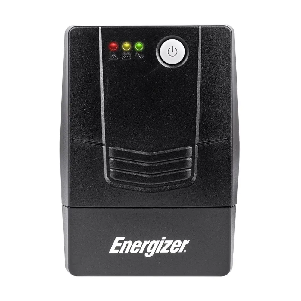 No Break Energizer 600VA/360W (ERENUPS6VA). AVR - bat. 12V/7AH, 6 contactos (4 respaldo), LED/Alarma. Cert. RoHS/NOM/CE. 2 años gtía.