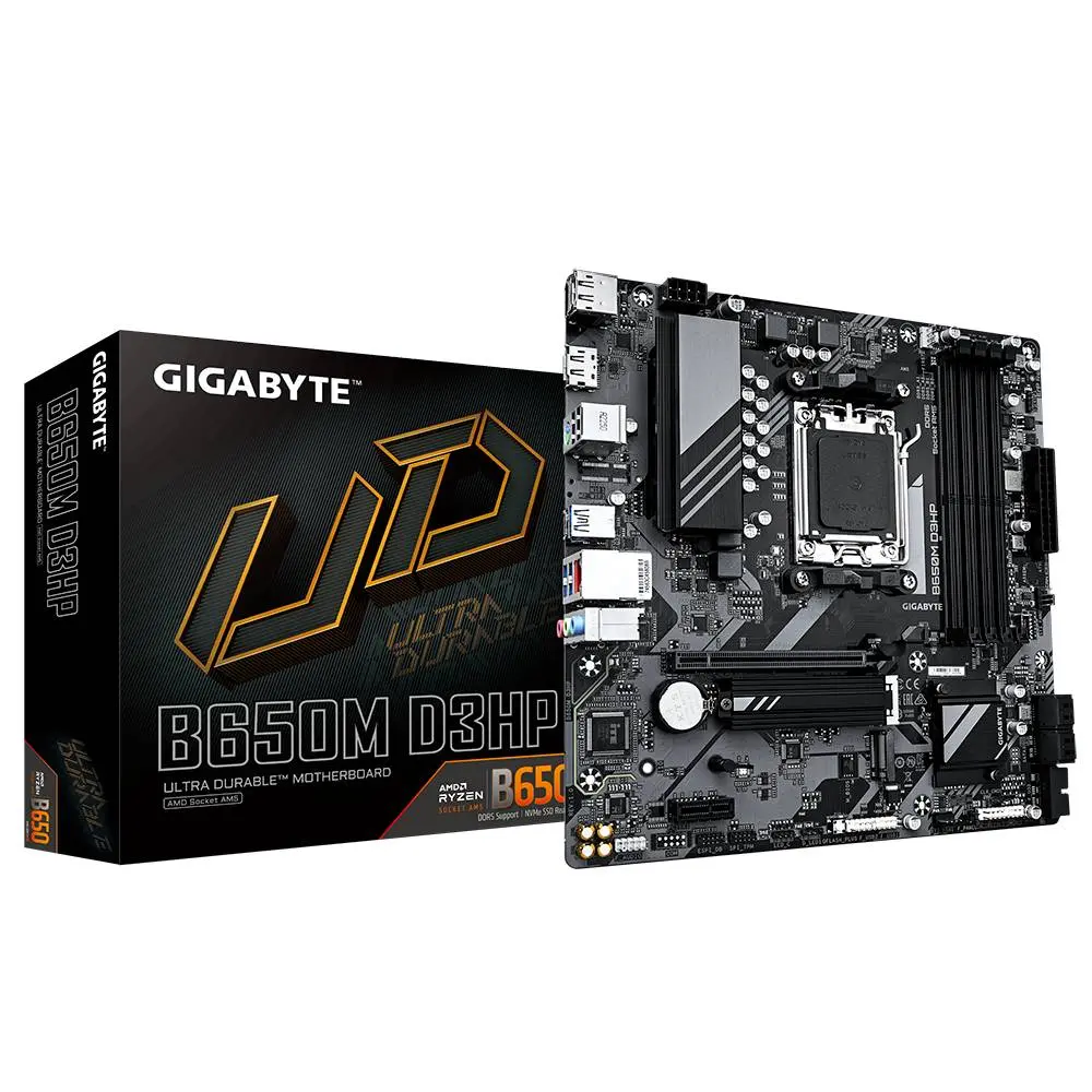 Motherboards GIGABYTE B650M D3HP - DDR5-SDRAM, 192 GB, AMD, Zócalo AM5, Micro ATX