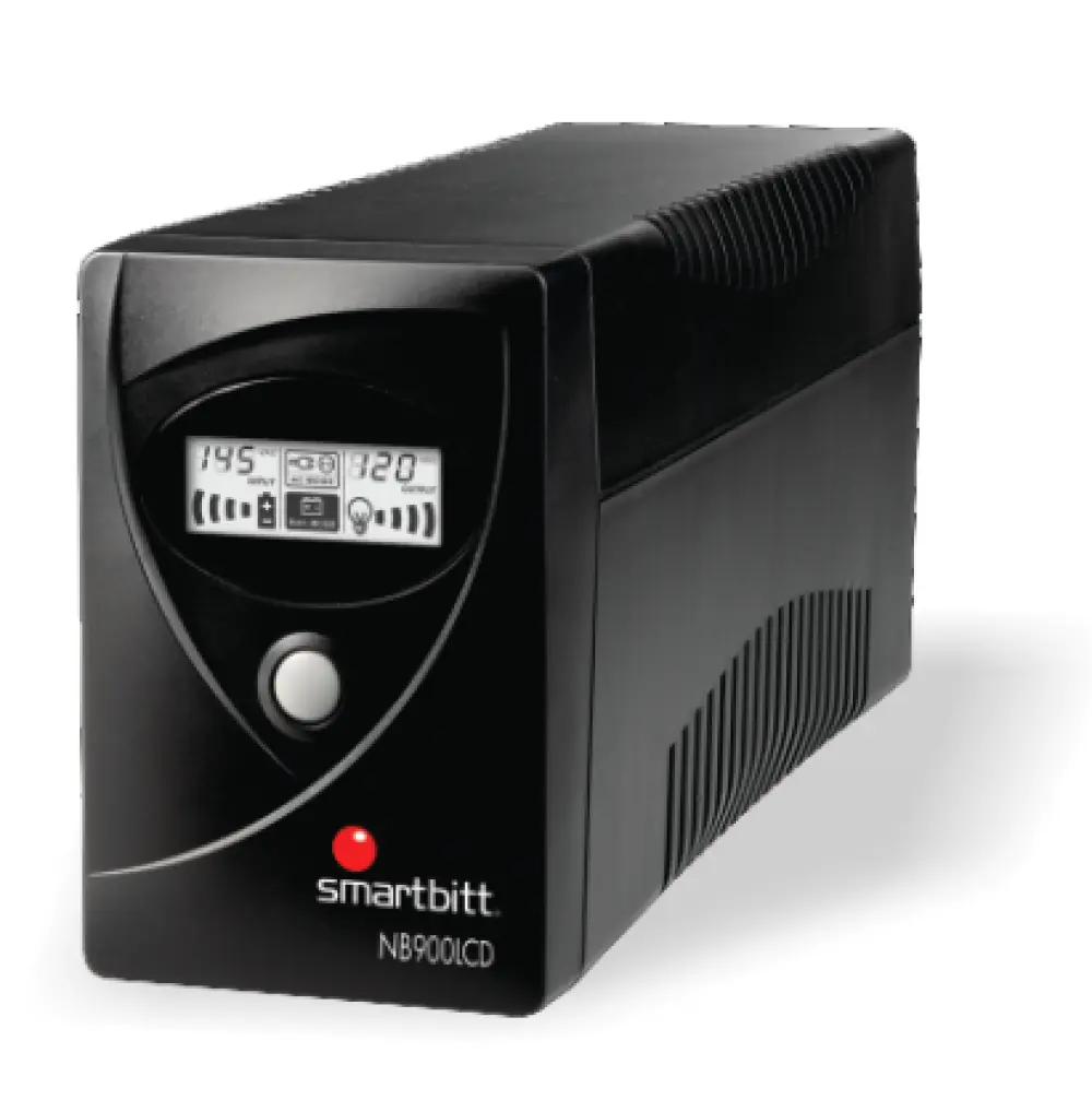 No-Break SMARTBITT SBNB900LCD - 900 VA, 450 W, Negro, Hogar y Oficina