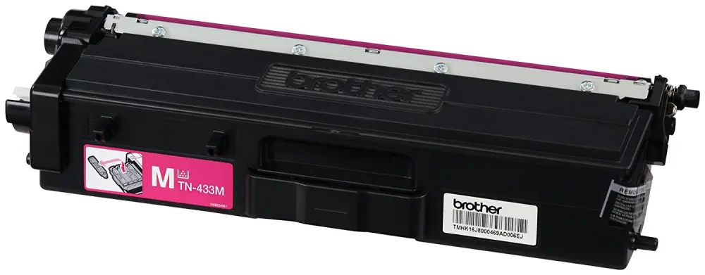 Tóner Brother TN433M magenta - rendimiento apróximado 4, 000 páginas, compatible con MFCL8900CDW