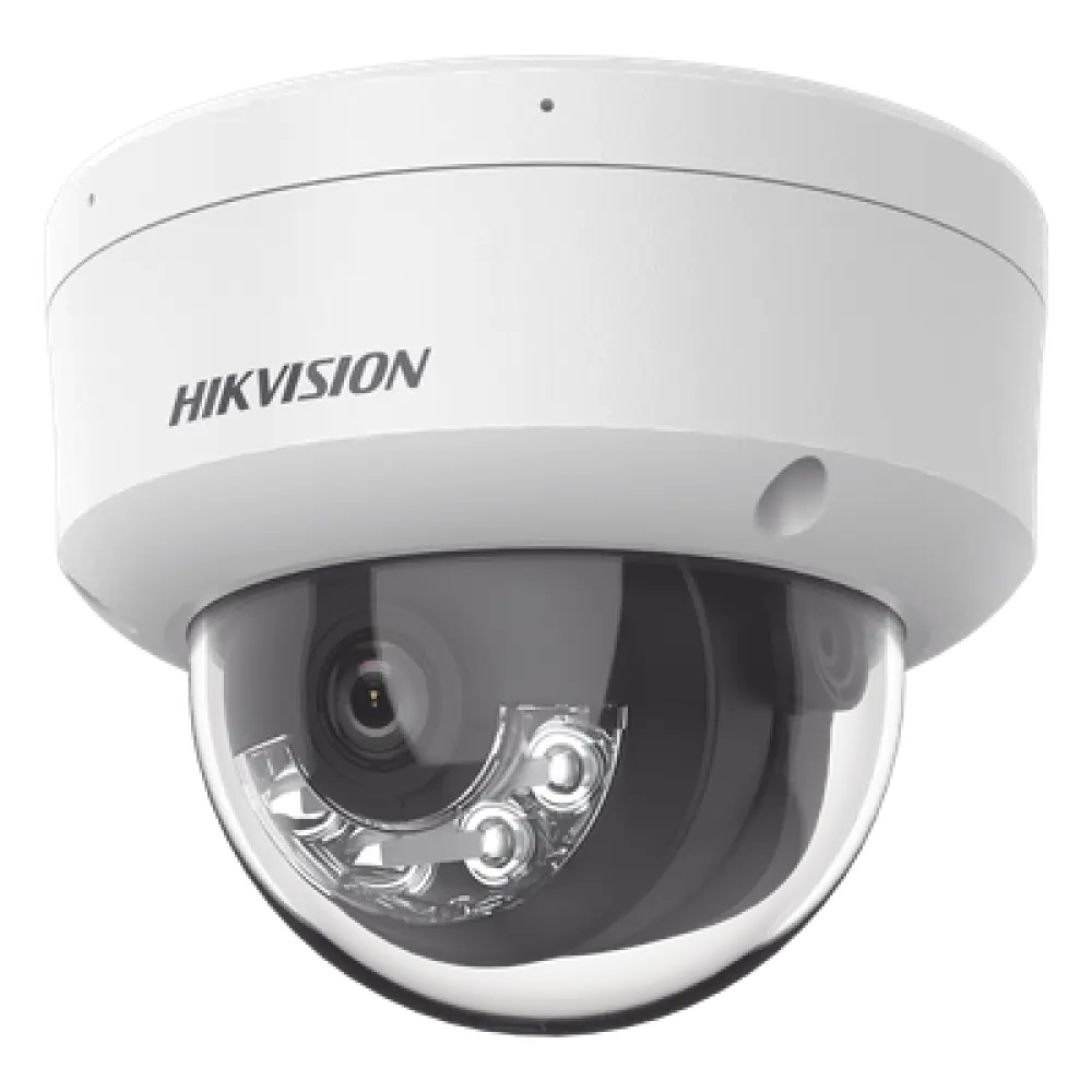 Cámara Domo IP / 2 Megapixel / Dual Light 30 m (98.4 ft) / Lente 2.8 mm / 103° / IK08 / IP67 / PoE / Micro SD 512 GB